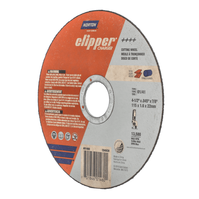 Norton Clipper Charger Right Angle Cut-off Wheel - Type 01