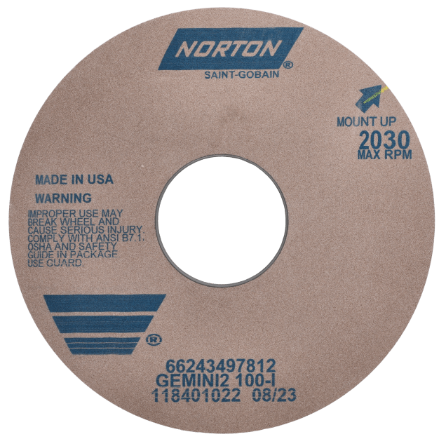 Norton Gemini2 Cylindrical Precision Grinding Wheel