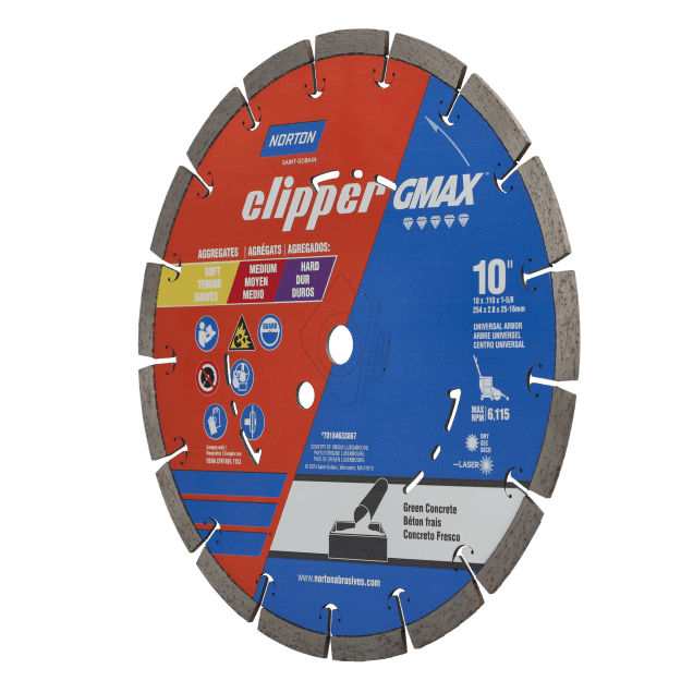 Norton Clipper GMAX Diamond Blade - 10" - Soft/Medium Aggregate