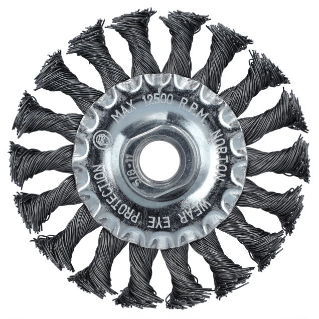 Norton Clipper Classic Twist Knot Wire Wheel Brush - Carbon/Steel
