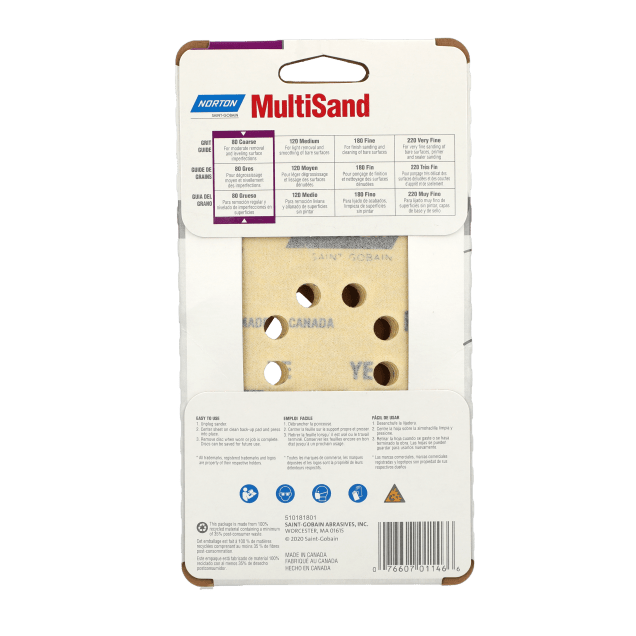 Norton Hook & Loop Detail Sanding Sheets - for Black & Decker Sandstorm and Megamouse