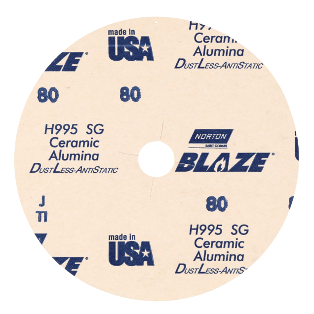 Norton Blaze H995P Ceramic Alumina Bolt-On Paper Floor Sanding Edger Disc