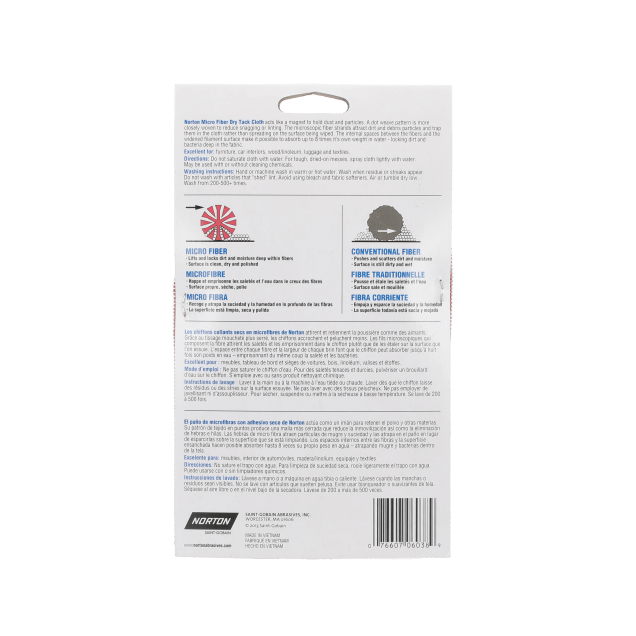 Norton Microfiber Dry Tack Cloth - 16 x 16