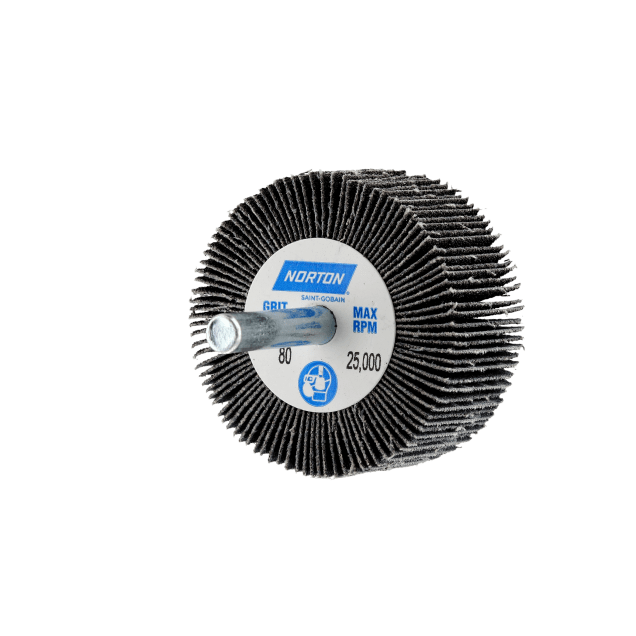 Norton Merit 2 x 1 x 1/4 In. 1/4 Shank Mini Flap Wheel Silicon Carbide