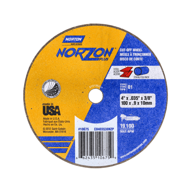 Norton NorZon Plus Small Diameter Cut-off Wheel - Type 01/41