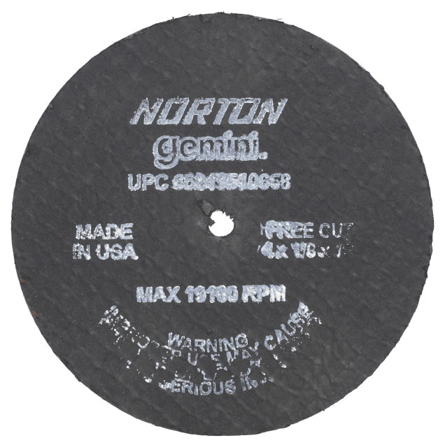 Norton Gemini Small Diameter Cut-off Wheel - Type 01/41 Free Cut