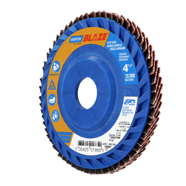 Norton Blaze R980P Quick-Trim Flap Disc - Type 27 Plastic Back