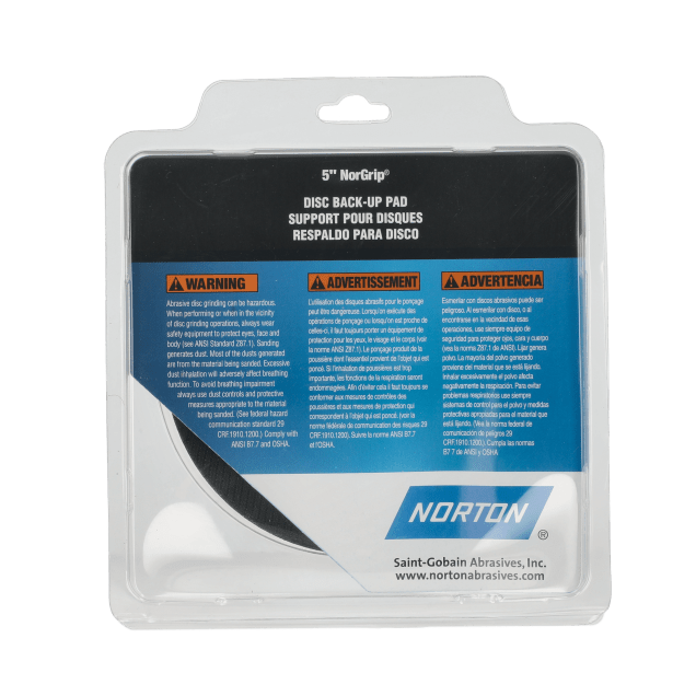 Norton NorGrip Medium / Low Profile Back-Up Pad - 5"