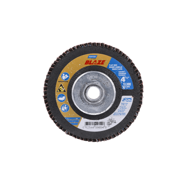 Norton Blaze R980P Ceramic Alumina High Density Flap Disc - Type 27 Fiberglass Back