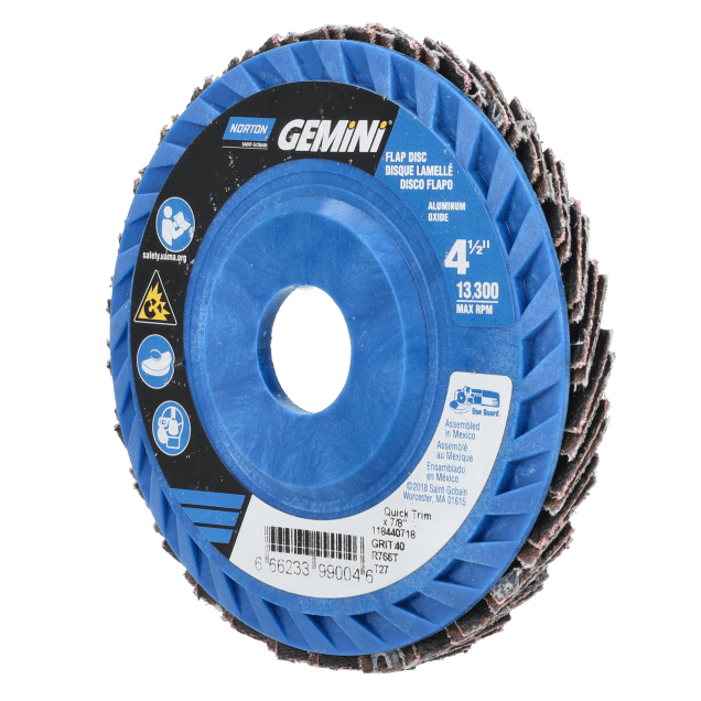 Norton Gemini ZA Center Mount Plastic Flat Flap Disc | Norton