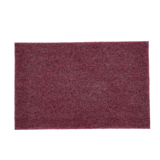 Norton Bear-Tex Non-Woven Hand Pad - 6 x 9 - Maroon General Purpose - Very Fine Aluminum Oxide