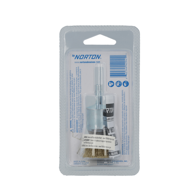 Norton By Norton Crimped wire End Brush - 1" - Brass