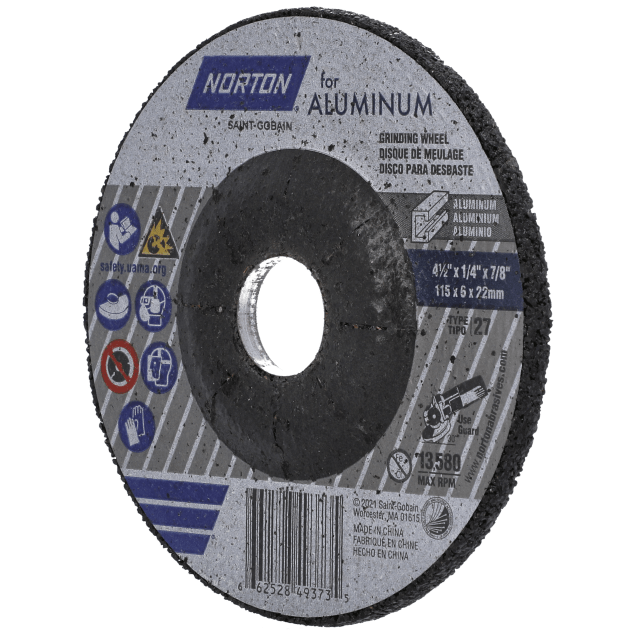 Norton ALUMINUM A20P Aluminum Oxide Depressed Center Wheel - Type 27