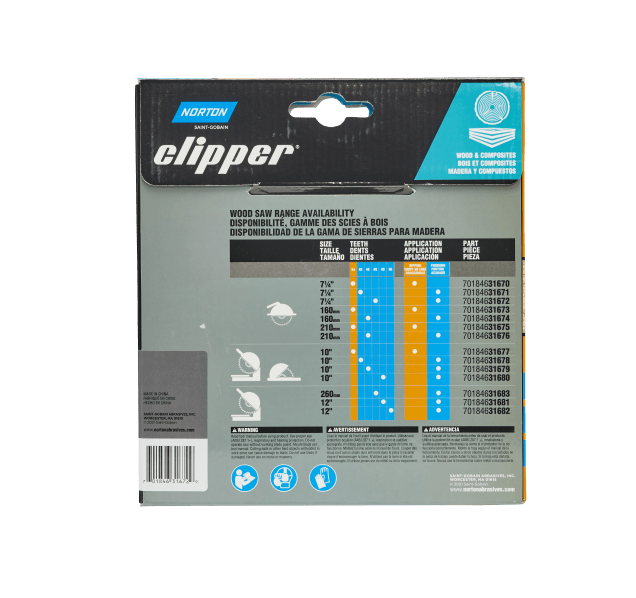 Norton Clipper Wood & Composite Blade for Circular and Table Saws