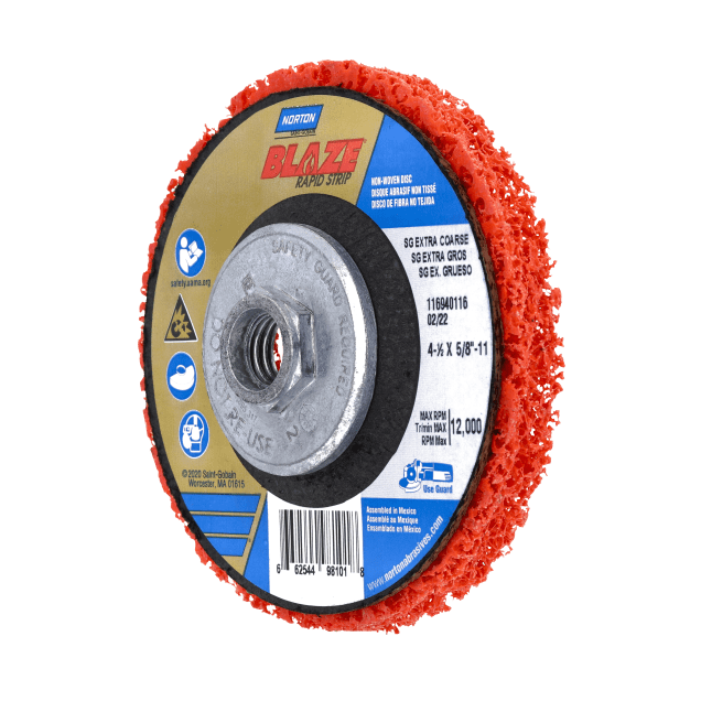 Norton Blaze Rapid Strip Non-Woven Depressed Center Disc