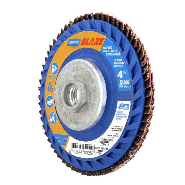Norton Blaze CA Arbor Thread Plastic Flat Flap Disc | Norton