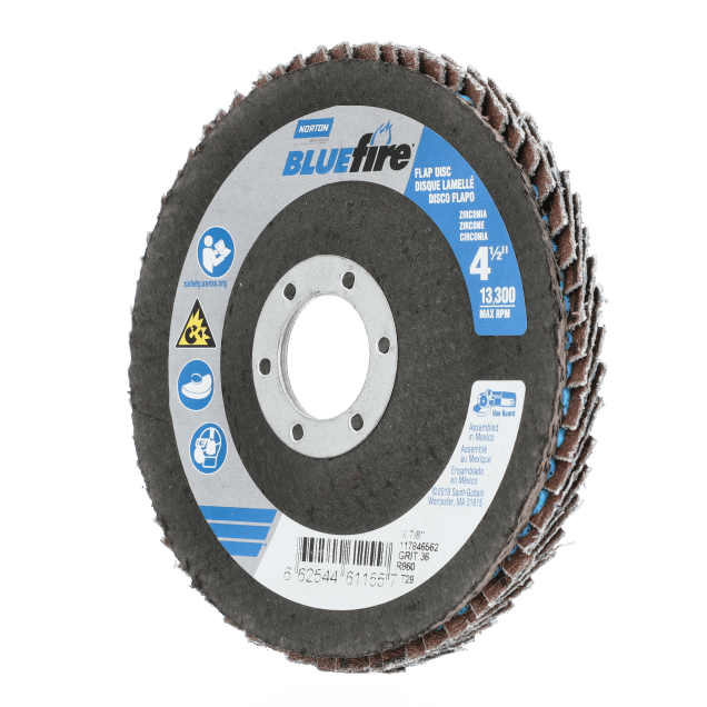 Norton BlueFire ZA Center Mount Fiberglass Conical Flap Disc