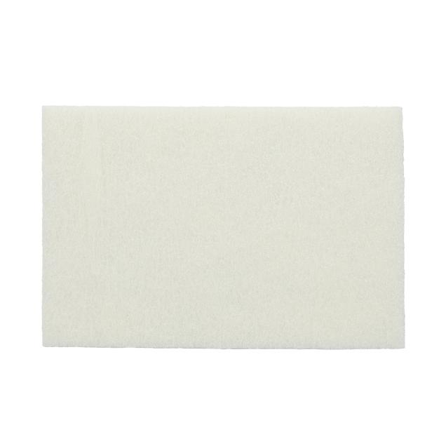 Norton Bear-tex Non-Woven Hand Pad - 6 x 9 - White Non-Abrasive Cleaning Pad