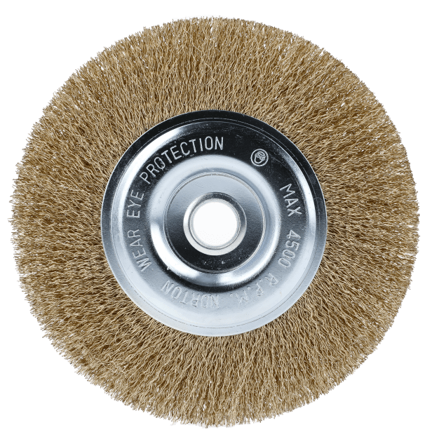 Norton Clipper Classic Crimped Wire Bench Wheels - Brass