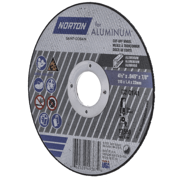 Norton ALUMINUM A36Q Aluminum Oxide Small Diameter Cut-off Wheel - Type 41