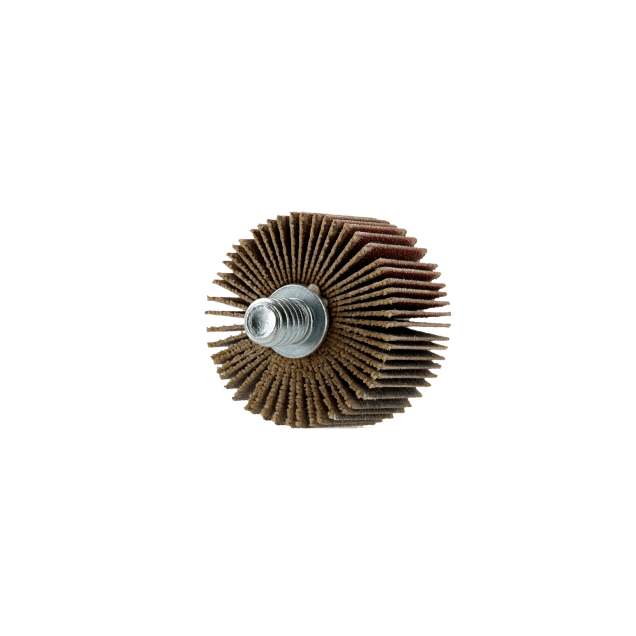 Merit Aluminum Oxide Fine Grit Mini Flap Wheel with Steel Shank