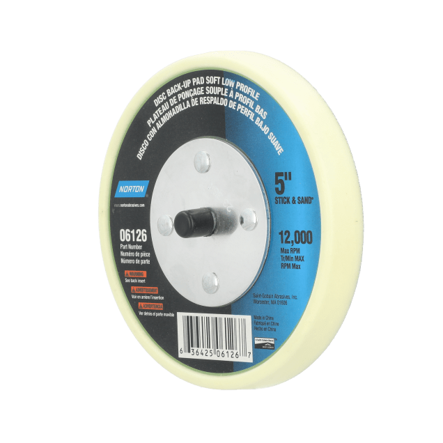 Norton Stick & Sand Soft Low Profile Back-Up Pad - 5"
