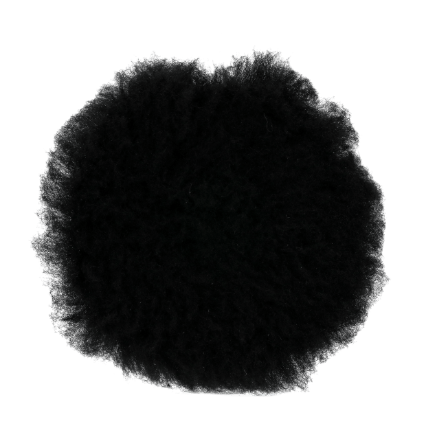 Black Wool Polishing Pads - 3 Pad With Loop - 3/4 Nap