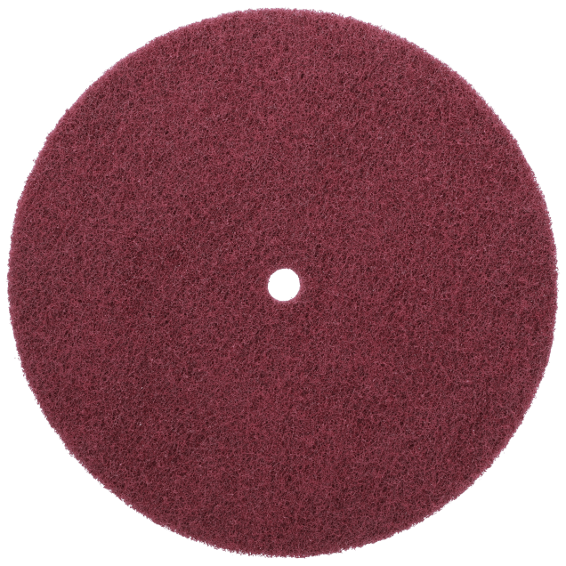 Norton High Strength Aluminum Oxide Non-Woven Disc with Arbor Hole - Very Fine