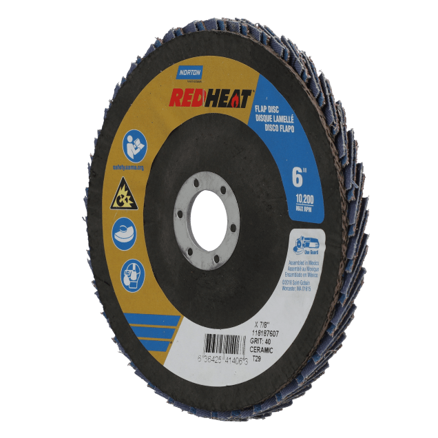 Norton Red Heat  Ceramic Alumina/Zirconia Alumina Flap Disc - Type 29 Conical