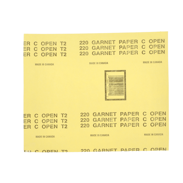 Norton Garnet  Paper Sheet - 9x11 Bulk - 220 Grit