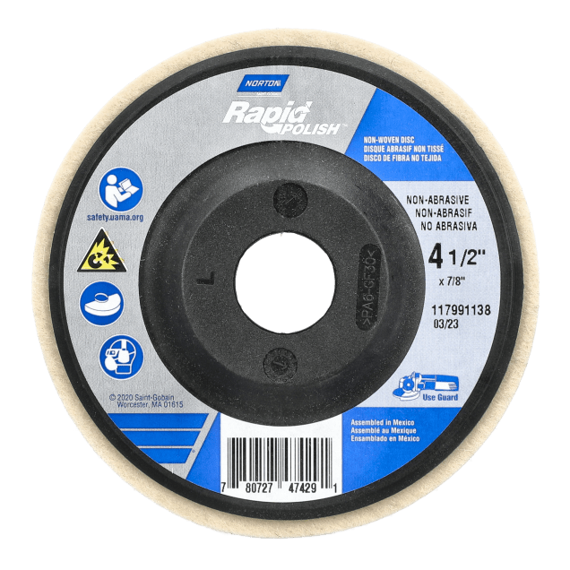 Norton Rapid Polish Non-Woven Depressed Center Disc