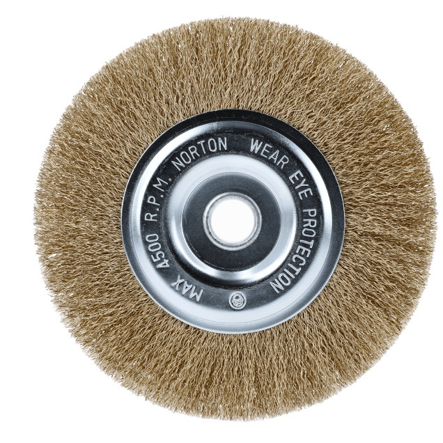 Norton Clipper Classic Crimped Wire Bench Wheels - Brass