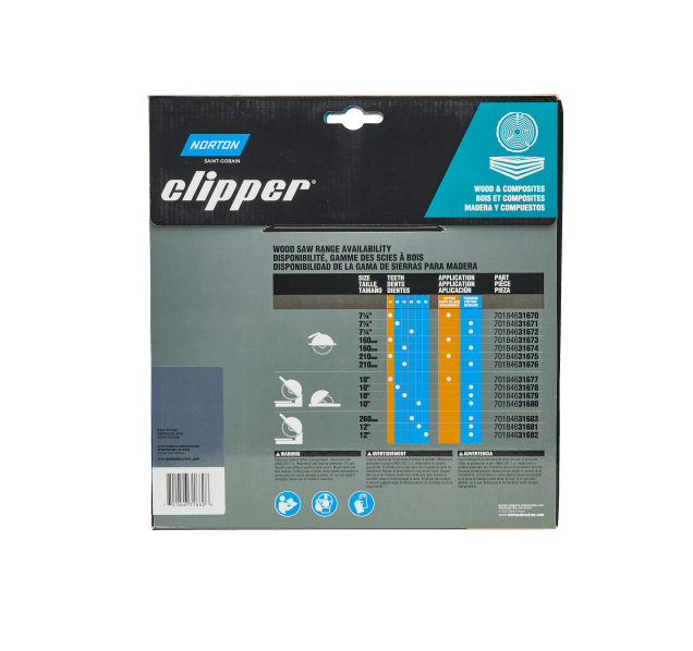 Norton Clipper Wood & Composite Blade for Miter Saws