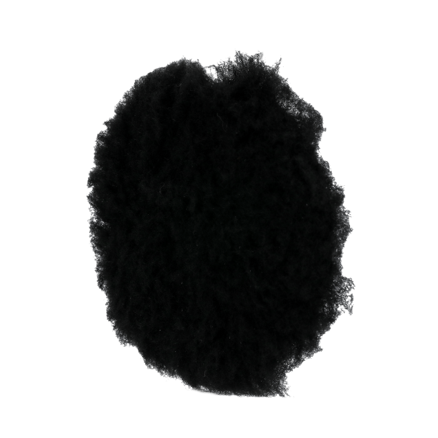 Black Wool Polishing Pads - 3 Pad With Loop - 3/4 Nap