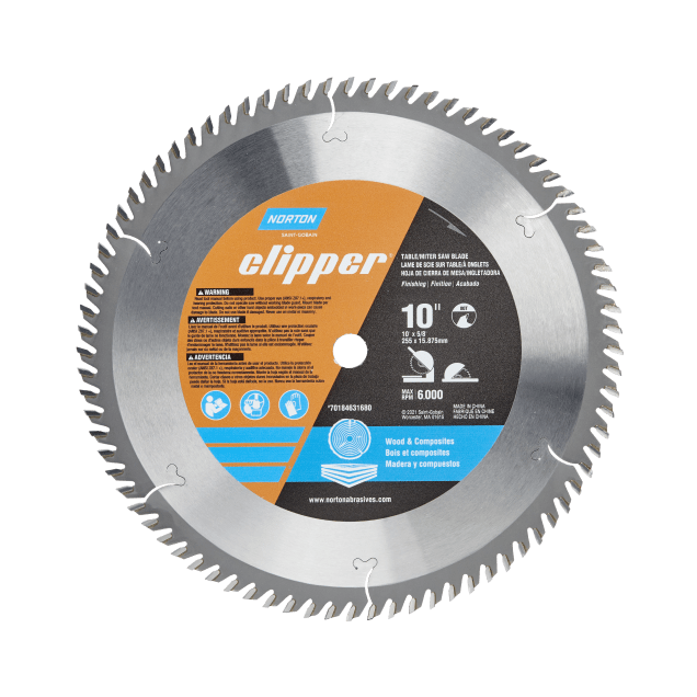 Norton Clipper Wood & Composite Blade for Table and Miter Saws