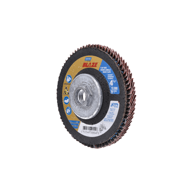 Norton Blaze R980P Ceramic Alumina High Density Flap Disc - Type 27 Fiberglass Back