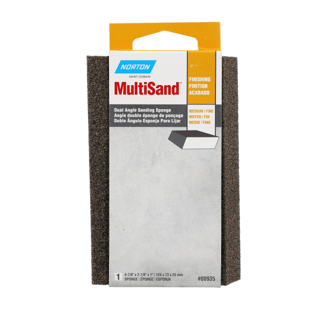 Norton MultiSand Dual Angle Abrasive Sponge - 4 7/8 X 2 7/8 X 1 - Packaged