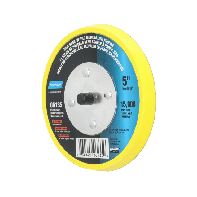 Norton NorGrip Medium / Low Profile Back-Up Pad - 5"