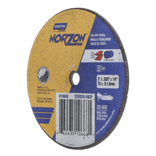 Norton Norzon Plus Small Diameter Cut Off Wheel