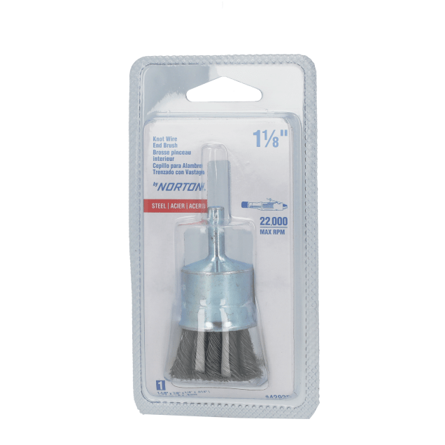 Norton By Norton Carbon Steel Knot Wire  End Brush - 1 1/8"