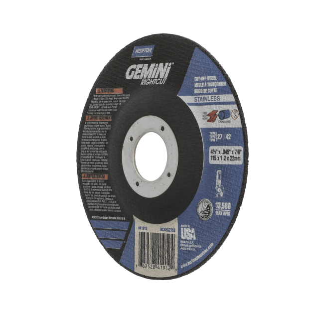 Norton Gemini RightCut Depressed Center Wheel - Type 27/42