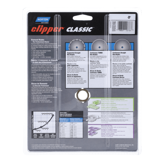 Norton Clipper Classic Diamond Blade Segmented RIM for General Purpose Masonry Building Materials