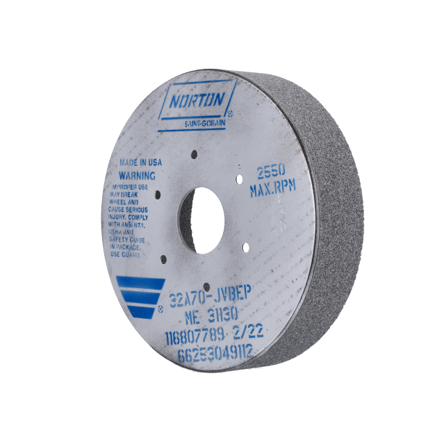 Norton 32A Aluminum Oxide Toolroom Wheel - Type 35 Plate Mounted Disc
