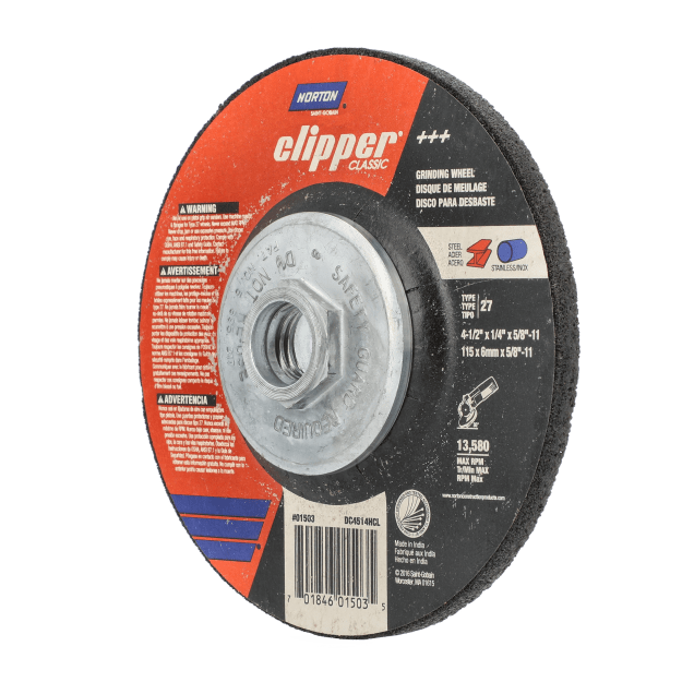 Norton Clipper Classic Depressed Center Wheel - Type 27 Grinding