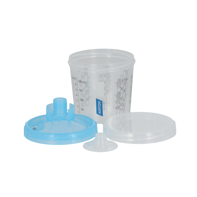 Norton Vented Paint Cup System - 300ml 125μ Kit