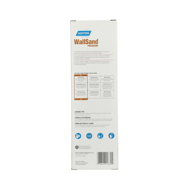 Norton WallSand Drywall Sandpaper Sheet - 3 5/16 x 11 - P100 - Job Pack