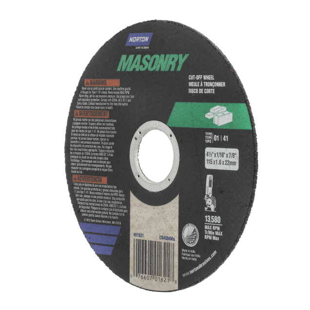 Norton Masonry Cut-Off Wheel - 4.5x116x78