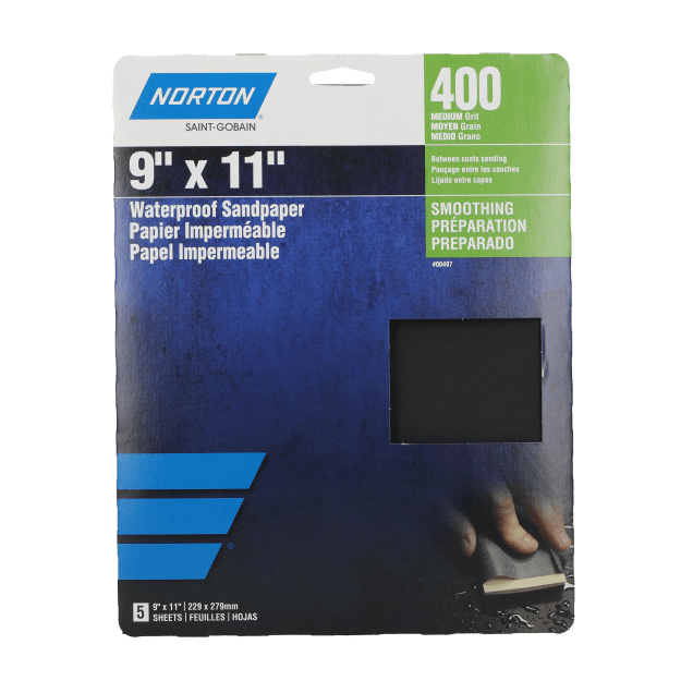 Norton Waterproof Sandpaper Sheets - Automotive Retail Packaged Line