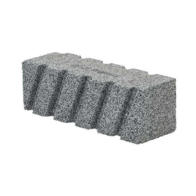 Norton Hand Held Rubbing Brick - Fluted - 2 X 2 X 6