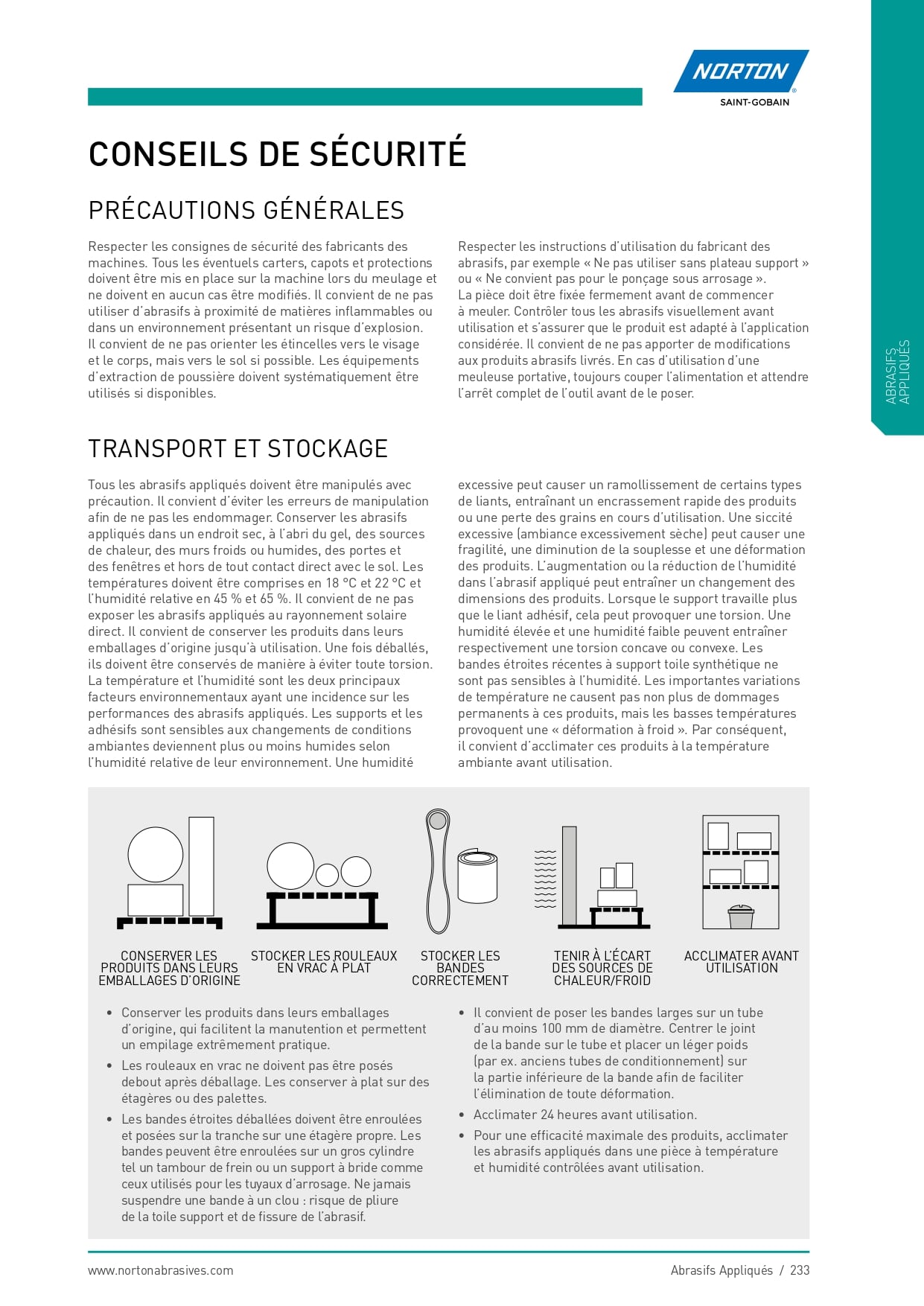 sécurité abrasifs appliqués